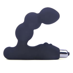 His: Black Silicone Vibrating Prostate Massager