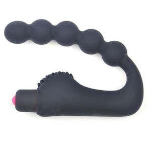 His: Sinful Twistie Silicone Vibrating Anal Beads | Black