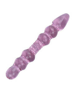 Sex Toys: Lucent Pink Glass Butt Beads