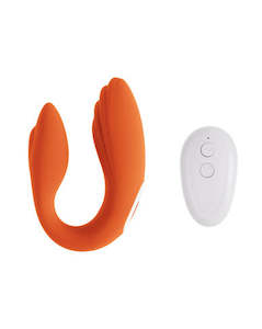 Share Satisfaction Gaia remote controlled Couples Vibrator - Orange