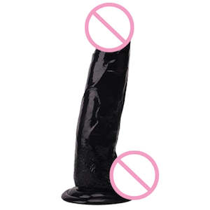 Black Suction Base Dildo 22cm