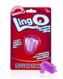 Cock Rings: ScreamingO LingO Vibrating Tongue Ring | Purple