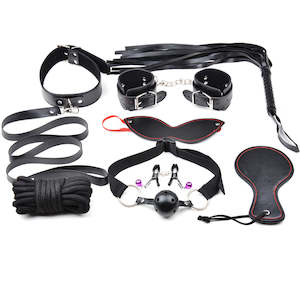 Sinful 8 piece Bondage Kit | Black