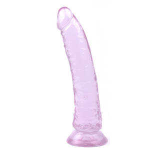 Dildos: Sinful 8.5" Pink Fantasy Suction Cup Dildo | Clear Purple