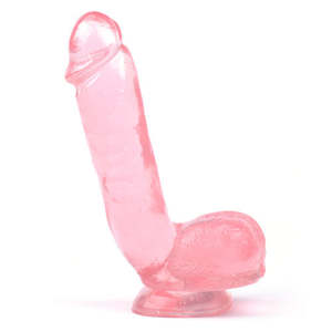 Sinful 8.5" Hard-on Realistic Suction Base Dildo | Clear Pink