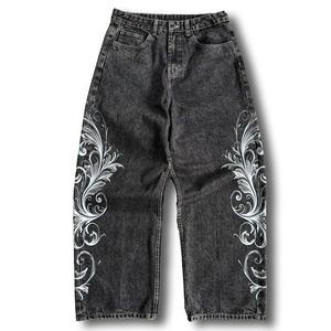 Black Flourish Jeans