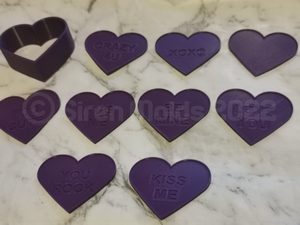 Valentines Conversation Heart Set 3 Piece Mold – Siren Molds