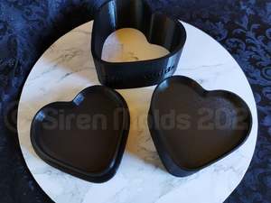 Products: Flat Heart 3 Piece Mold – Siren Molds