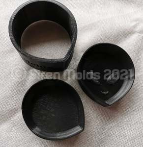 Alien Face 3 Piece Mold – Siren Molds