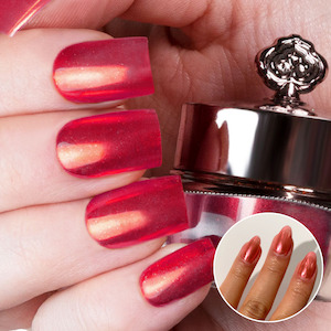 Finish_Metallic: Candy Red - Metallic Nail Powder