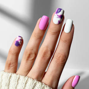 Press On Nails: Whisper Mauve - Square Sustainable Nails