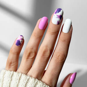 Press On Nails: Whisper Mauve - Oval Sustainable Nails