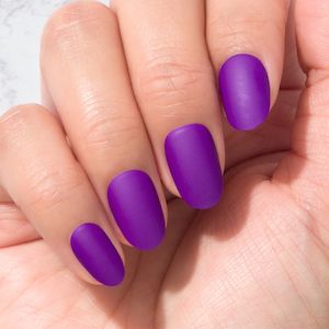 Press On Nails: Purple Haze - Oval Sustainable Nails