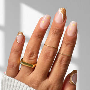 Press On Nails: Twinkle and Spice - Oval Sustainable Nails