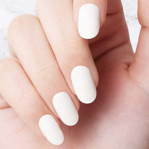 Press On Nails: Cream - Oval Sustainable Nails