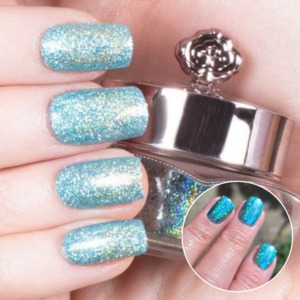Holographic Nail Powders: Turquoise - Holographic Nail Powder