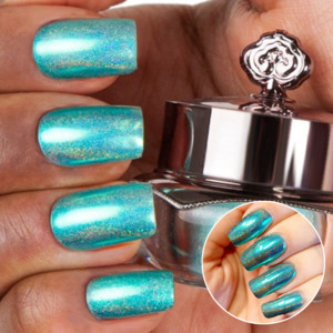 Holographic Nail Powders: Emerald City - Holographic Nail Powder