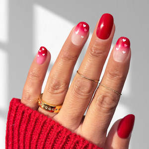 Press On Nails: Blushing Bouquet - Oval Medium - Sustainable Nails