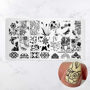 Nail Kit And Extras: Garden Sonata - Pattern Press Template