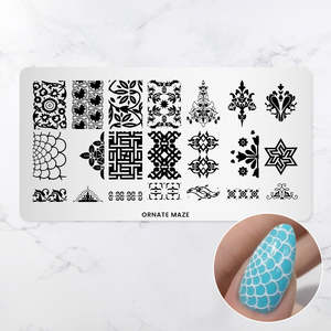Nail Kit And Extras: Ornate Maze - Pattern Press Template