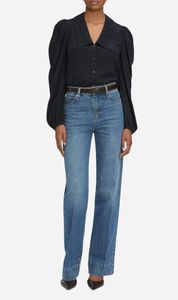 Frame Denim | The Long Sleeve Sailor Blouse - Navy