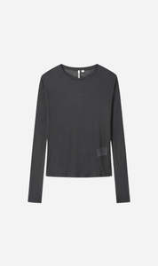 Sale Tops: Tonywack | Wool Tencel Long Sleeve - Charcoal