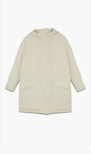 Neutrals: Yves Salomon | Bachette Fox Parka - Desert Wind/Ivoire