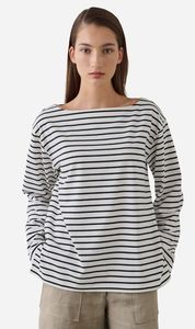 Laing: Laing | Striped Long Sleeve T.Shirt - Black/Ecru