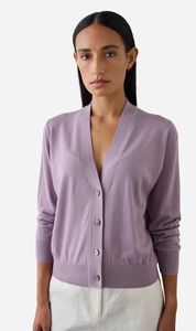 Laing: Laing | Merino V Neck Cardigan - Iris