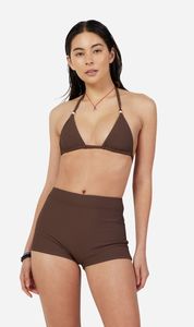 Dear Dylan | Petite Tie Top - Umber Rib