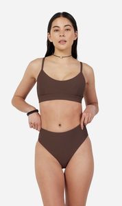 Dear Dylan: Dear Dylan | High Rise Swim Brief - Umber Rib