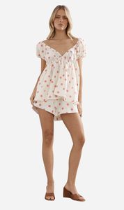 Caitlin Crisp | Juno Short - Pink Spot Linen