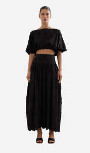 Caitlin Crisp | Capri Skirt - Black Broderie