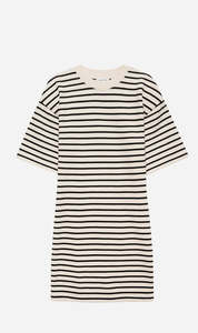Last Ones: Anine Bing | Mona Dress - Black Stripe French Terry