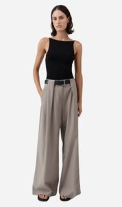 St Agni: St Agni | Pleat Loop Pant - Mousse