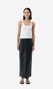 St Agni | Soft Jersey Slim Scoop Tank - White