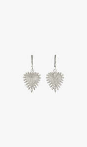 Zoe & Morgan | Heart Rays Earrings - Silver