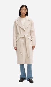 Womens Outerwear: Assembly Label | Sadie Single Breasted Wool Coat - Oat Marle