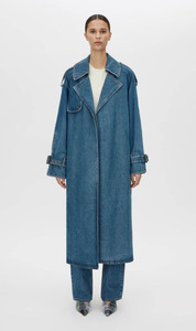 Womens Outerwear: Camilla and Marc | Calyx Denim Coat - Classic Blue