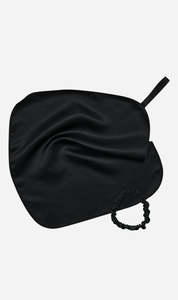 Hyoumankind | Hair Tie/Face Cloth Bundle - Silk Black