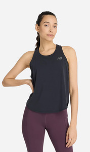 New Balance: New Balance | Drape Jersey Tank - Black