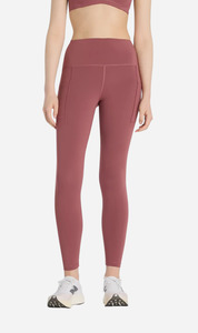 New Balance: New Balance | Sleek Pocket High Rise Legging 25 Inch - Washed Burgundy