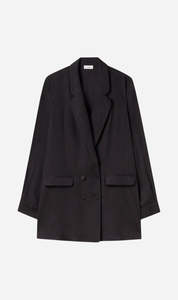 Silk Laundry: Silk Laundry | Relaxed Blazer - Coral Jaquard