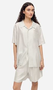 Silk Laundry | Camp Shirt - Silver Foil