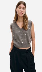 Silk Laundry | V Neck Sweater - Pearl
