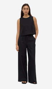 Assembly Label | Estelle Linen Top - Black