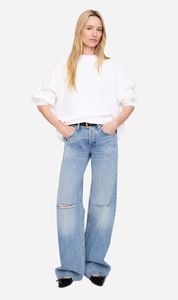 Anine Bing | Miles Sweatshirt Framed Monogram - Off White