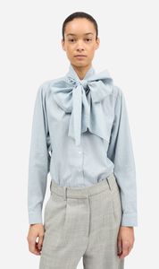 Shirts 1: Skall Studio | Dalia Bow Shirt - Tiny Blue