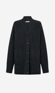Sale Knitwear: Camilla and Marc | Rohan Boiled Merino Knit Cardigan - Charcoal Melange