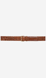 Anine Bing | Mila Belt - Embossed Brown